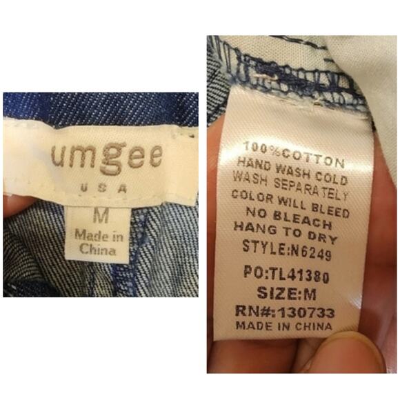 NWOT Umgee Denim Plaid Skirt, Size Medium - Picture 7 of 7
